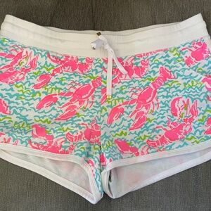 Lilly Pulitzer lobster shorts with pockets knit size Large